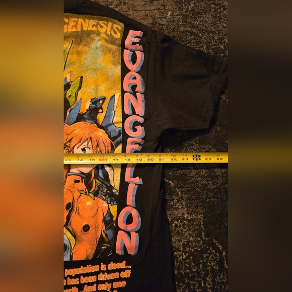 🔥🔥Neon Genesis Evangelion Graphic Tee - Black and Multicolor BSC TEE - Picture 9 of 9